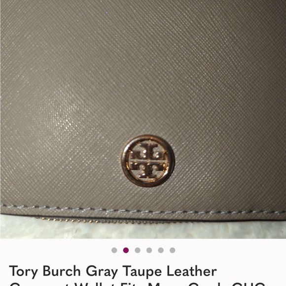 Tory Burch Taupe Leather Wallet